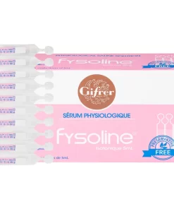 Nước Muối Sinh Lý Gifrer Fysioline 5ml Hộp 40 Ống – Rửa Mũi Mắt Cho Bé, Không Chất Bảo Quản
