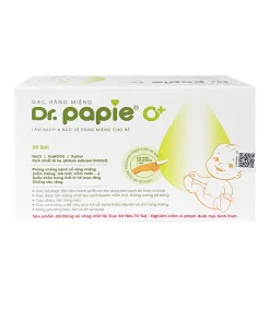Gạc Răng Miệng Dr.Papie 0+ Cho Bé – Làm Sạch & Bảo Vệ Nướu, Phòng Ngừa Viêm Miệng, Sâu Răng (30 Gói)