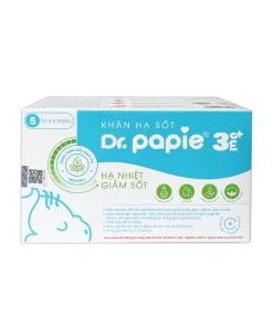 Khăn Hạ Sốt Dr.Papie 3m+ | Hạ Nhiệt, Giảm Sốt Nhanh Cho Bé, Dịu Nhẹ An Toàn, Dưỡng Ẩm Da
