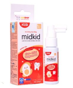 Xịt chống sâu răng Midkid 20ml cho bé – Hương táo, chứa Fluor + Xylitol, bảo vệ răng miệng, ngăn ngừa sâu răng