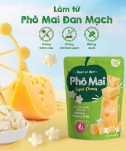 Bánh Ăn Dặm Phô Mai Mămmy – Làm Từ Phô Mai Đan Mạch, Giàu Canxi & Vitamin, Không Muối – Bé Ăn Ngon Cao Lớn