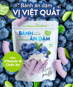 Bánh ăn dặm vị Việt Quất Mămmy – Giàu Vitamin & Chất Xơ, hỗ trợ tiêu hóa, tăng đề kháng, thơm ngon tự nhiên cho bé