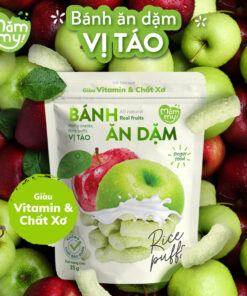 Bánh ăn dặm vị Táo Mămmy – Giàu Vitamin & Chất Xơ, hỗ trợ tiêu hóa, vị ngọt tự nhiên từ táo tươi cho bé
