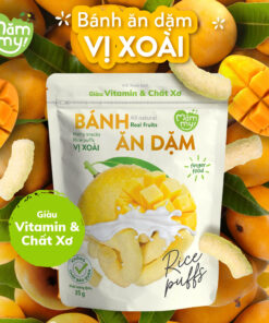 Bánh ăn dặm vị Xoài Mămmy – Giàu Vitamin & Chất Xơ, vị xoài tự nhiên giúp bé tiêu hóa khỏe, ăn ngon mỗi ngày
