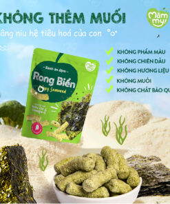 Bánh Ăn Dặm Rong Biển Mămmy – Giàu Chất Xơ, Omega-3 – Không Muối, Không Chiên Dầu, Tốt Cho Tiêu Hóa Bé