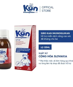 Siro Kan Imunoglukan P4H 120ml – Tăng Đề Kháng, Giảm Ốm Vặt, Bổ Sung Vitamin C Cho Trẻ Em
