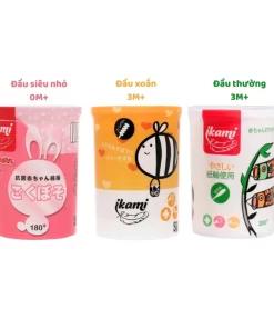 Tăm Bông Ikami Cho Bé – Đầu Siêu Nhỏ 0M+ / Đầu Xoắn 3M+ / Đầu Thường 3M+ – Chính Hãng Nhật Bản