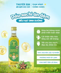 Dầu Sachi Ăn Dặm Thuyền Xưa – Ép Lạnh Nguyên Chất – Giàu Omega 3-6-9 & Vitamin E – Không Cholesterol – 65ml