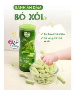 Bánh ăn dặm Mămmy vị Bó Xôi – Giàu chất xơ & sắt, vị thanh mát tự nhiên, hỗ trợ tiêu hóa cho bé 6+ tháng
