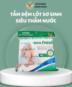 Tấm Đệm Lót Sơ Sinh Siêu Thấm Nước Eco Fresh - Gói 30/50 Miếng, Mềm Mại, Khô Thoáng Cả Ngày