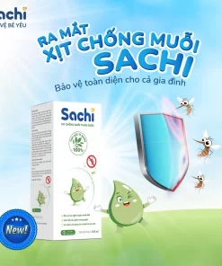 Xịt chống muỗi Sachi 60ml – Tinh dầu thiên nhiên an toàn cho bé và bà bầu, dịu nhẹ, hiệu quả lâu dài