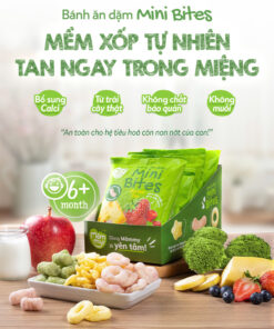 Bánh Ăn Dặm Mini Bites Mămmy – 5 Vị Hấp Dẫn Cho Bé | Tan Nhanh, Bổ Sung Canxi, Không Chất Bảo Quản