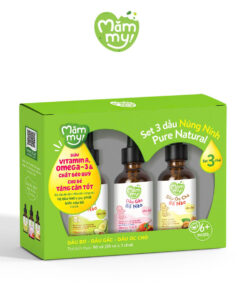Set 3 Dầu Ăn Dặm Mămmy Núng Nính Bổ Não – Dầu Bơ, Dầu Gấc, Dầu Óc Chó, Giàu Omega 3-6-9 & Vitamin Tự Nhiên