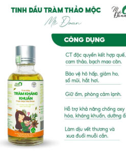 Tinh Dầu Tràm Thảo Mộc Mệ Đoan 50ml – Giữ Ấm, Giảm Ho Sổ Mũi, Kháng Khuẩn, Xua Muỗi, An Toàn Cho Bé