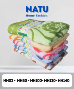 Khăn Tắm Cotton Cao Cấp NATU Home Fashion – Mềm Mịn, Thấm Hút Tốt, Nhiều Màu (NH02–NH140)