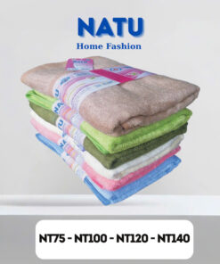 Khăn Tắm Cotton NATU Home Fashion – Mềm Mịn, Thấm Hút Tốt, Nhiều Màu, NT75–NT140