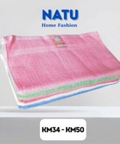 Khăn Lau Đa Năng NATU KM – Mềm Mịn, Thấm Hút Tốt, Nhiều Màu Tươi Sáng – KM34 / KM50