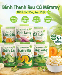 Bánh Thanh Rau Củ Mămmy – Ăn Dặm Cho Bé Từ 6 Tháng | 100% Rau Củ Việt | Giàu Chất Xơ, Hỗ Trợ Tiêu Hóa