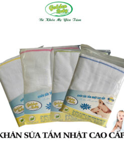 Khăn Sữa tắm Nhật cao cấp Golden Baby – Mềm mịn, thấm hút tốt, an toàn cho da bé, không xơ cứng