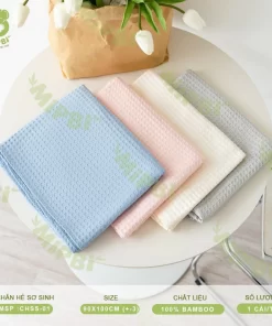 Chăn Hè Sơ Sinh MIPBI 100% Sợi Tre Tự Nhiên – Mềm Mịn, Thoáng Khí, Hút Ẩm Tốt, An Toàn Cho Bé 90x100cm