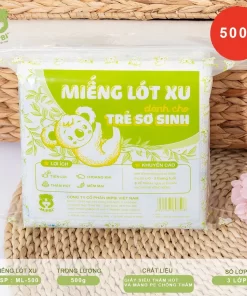 Miếng Lót Xu Mipbi Cho Trẻ Sơ Sinh – 3 Lớp Siêu Thấm, Chống Thấm Hiệu Quả, Mềm Mại, Thoáng Khí 500g