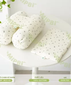 Bộ Gối Chặn Xô Nhăn MIPBI Cho Bé – Chất Liệu 100% Cotton Mềm Mại, Thoáng Khí, Êm Ái, An Toàn Cho Da Bé